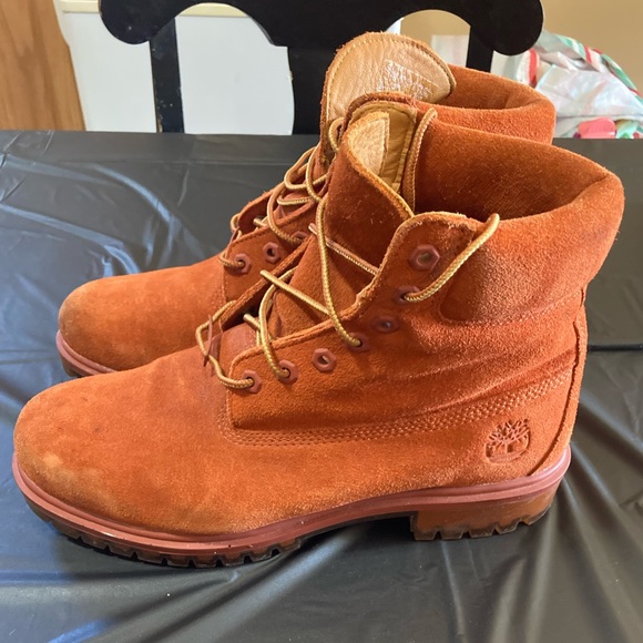 Timberland men’s orange waterproof boot - Picture 5 of 10